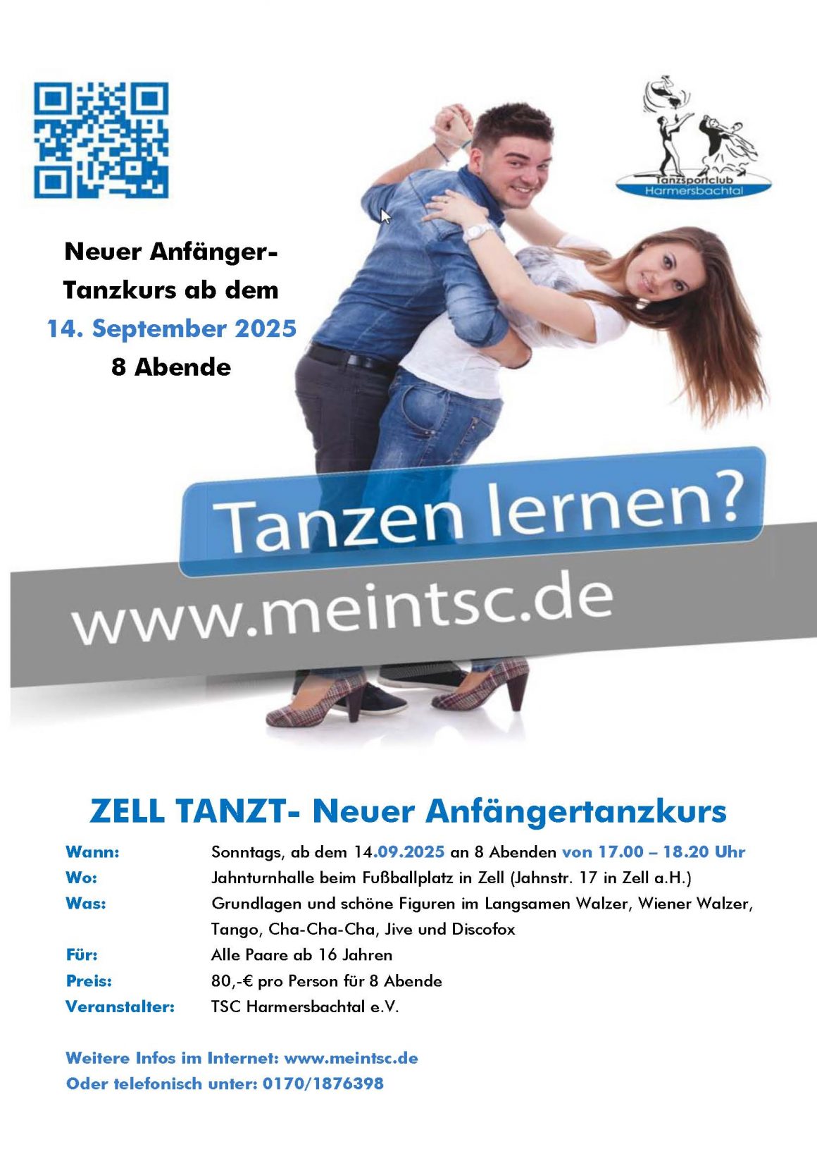 ZELL TANZT- Neuer Anfängertanzkurs
