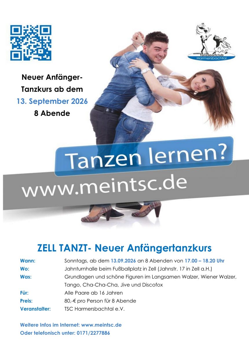 ZELL TANZT – Neuer Anfängertanzkurs